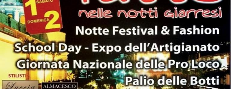 Notte Bianca Giarre 2019 programma evento Tutto nelle notti Giarresi 2019 Cultura popolare Creatività Giornata delle Pro-Loco